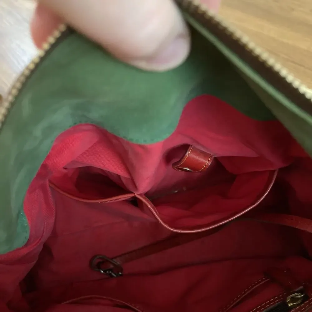Dooney & Bourke Smooth Florentine Leather Satchel in Bordeaux